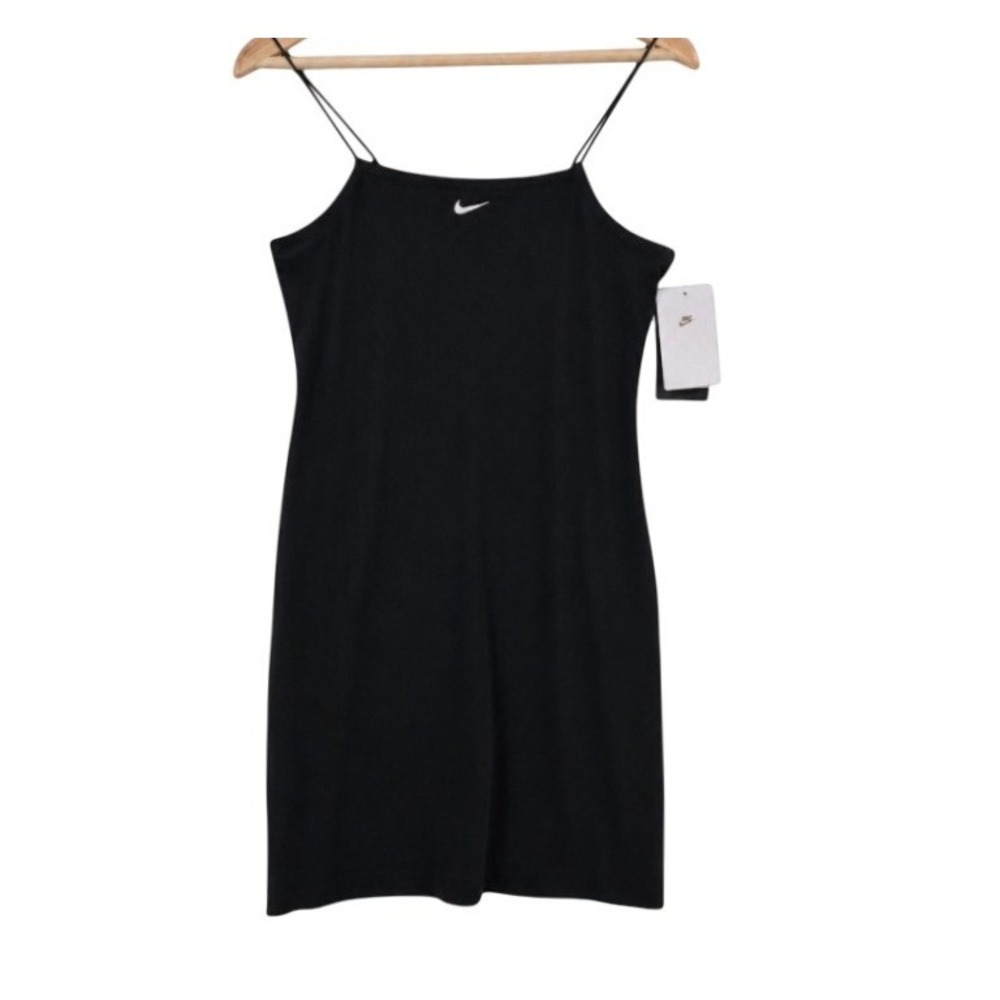 Nike Sportswear Womens M Black Essential Ribbed Mini Dress NWT - Picture 2 of 14